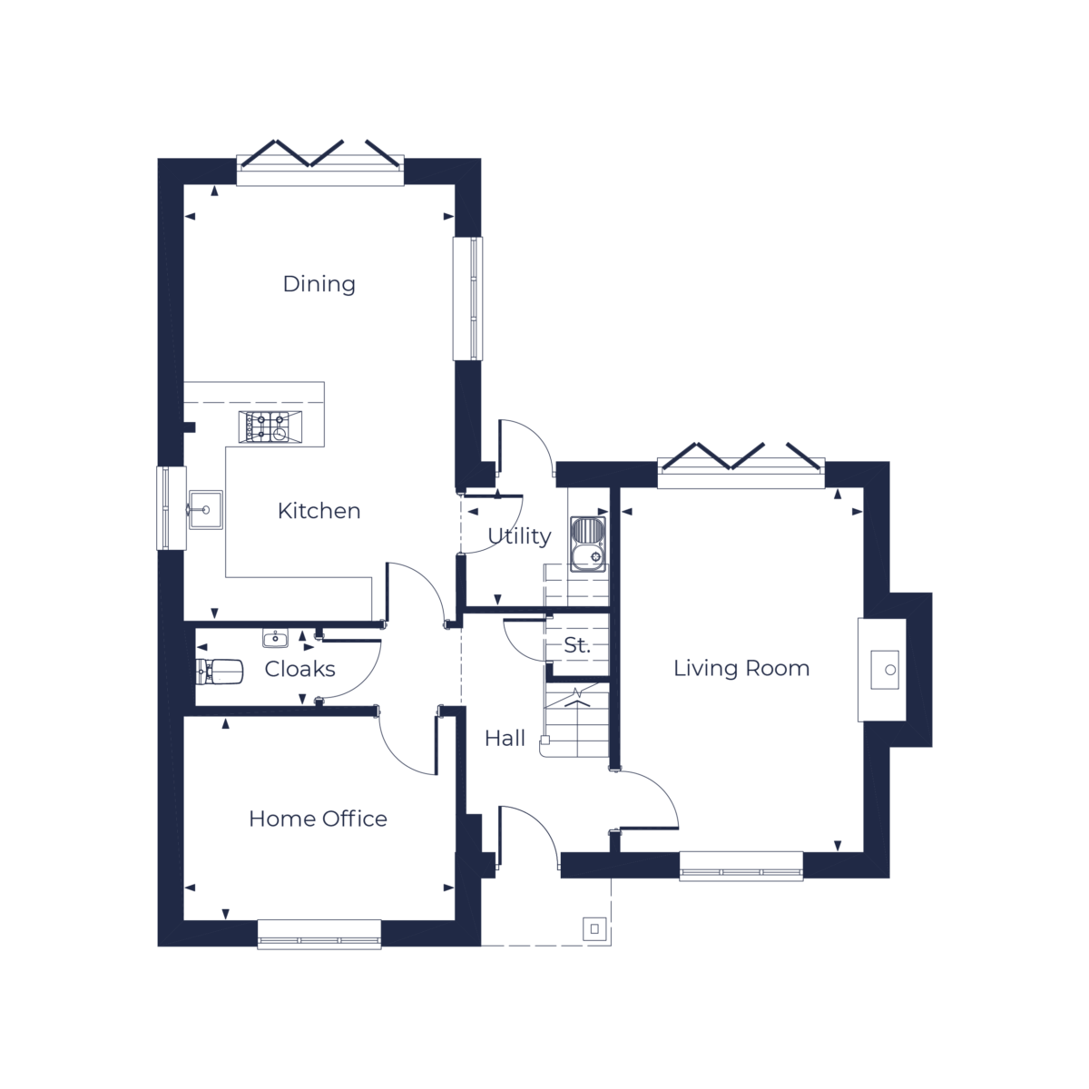 The Adams Floorplan | Ground Floor