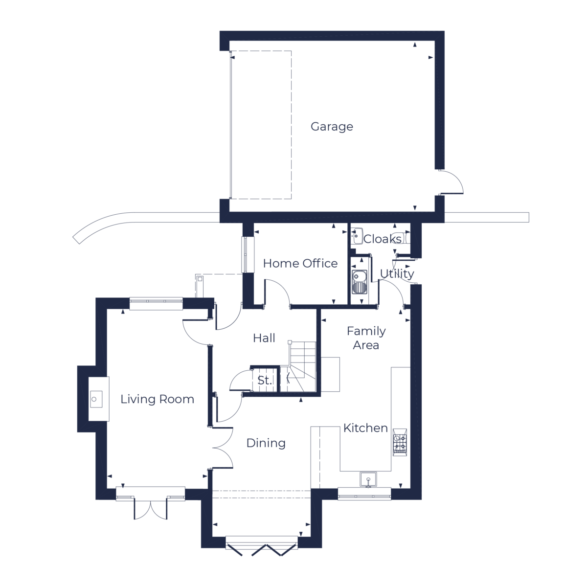 The Brookes Floorplan | Ground Floor