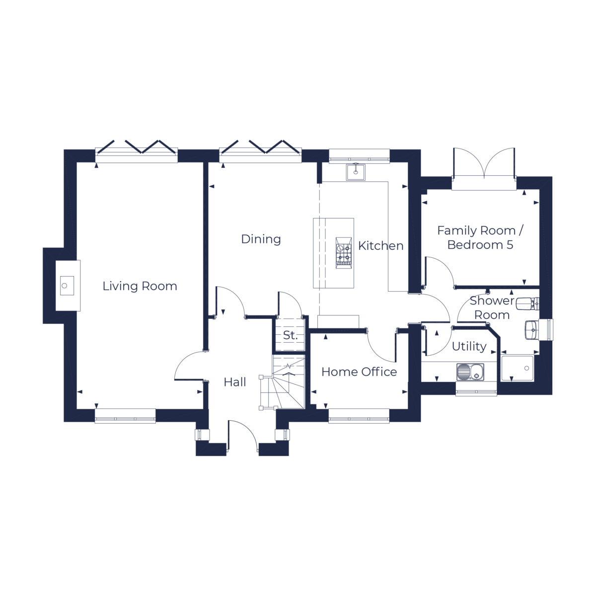 The Peters Floorplan | Ground Floor